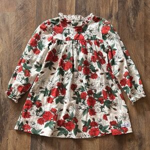 Merce & Me Red Rose Valentines Knit Long Sleeve Casual Dress size 6